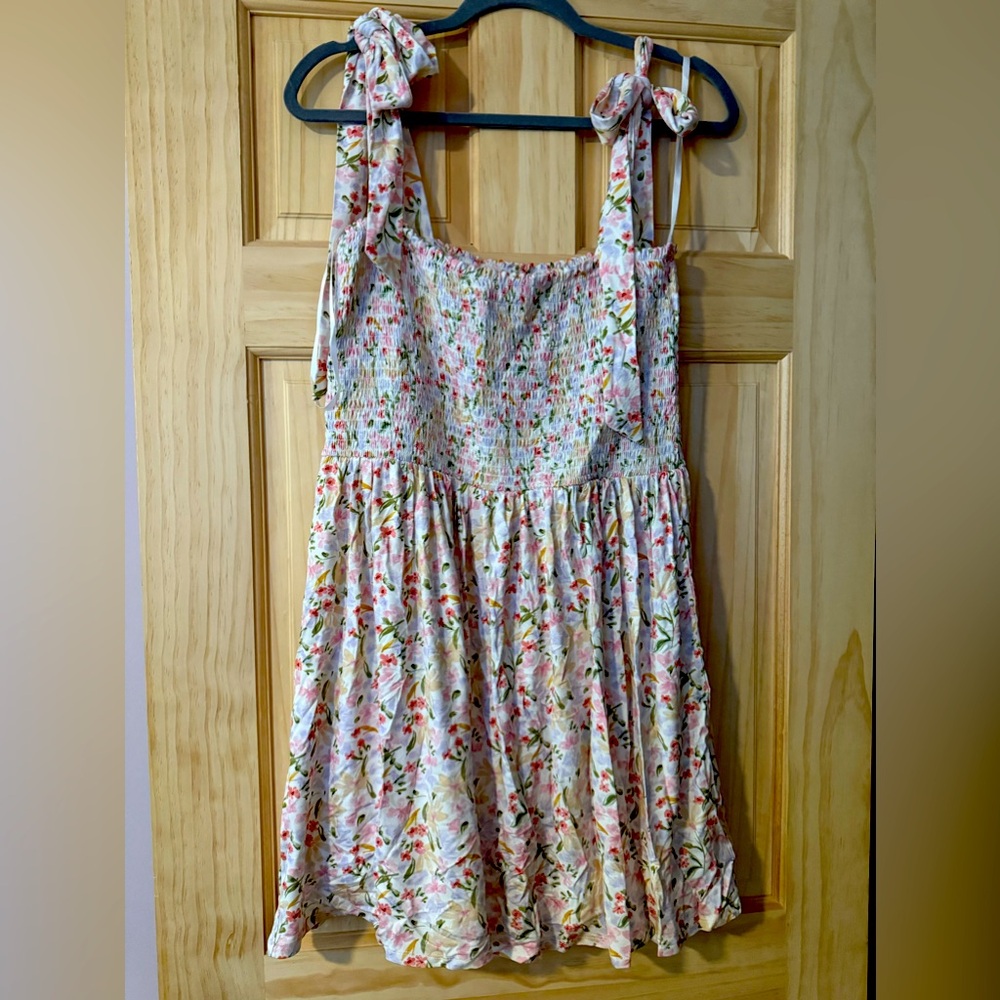 Floral dress with built in shorts